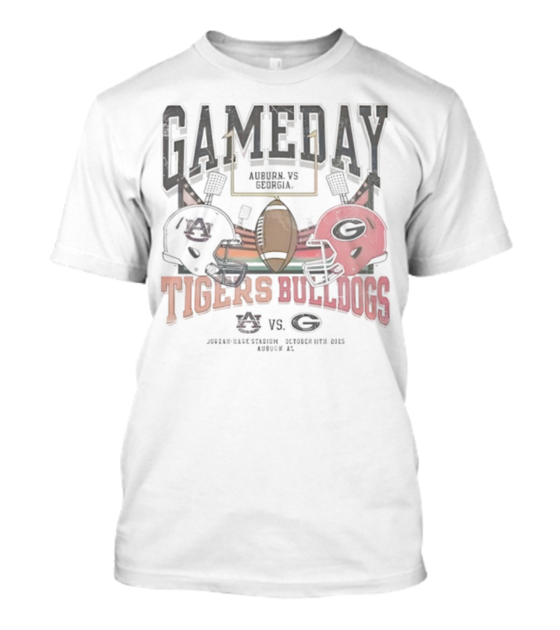 Gameday Auburn Tigers Vs Georgia Bulldogs Jordan-Hare Stadium September 27 2025 T-Shirt