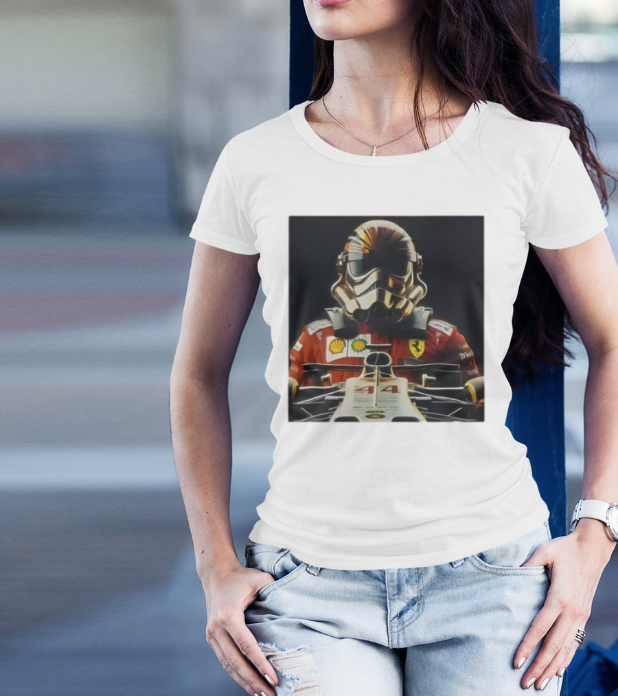 George Lucas Stormtrooper Formula 1 Ferrari Shell Petronas Mercedes Racing 44 T-Shirt