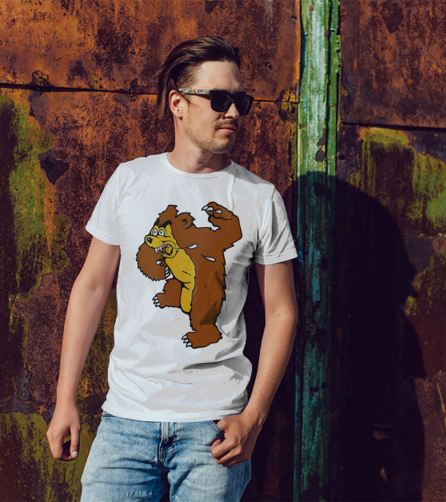 Montana Grizzlies Retro Monety Mascot Bear T-Shirt