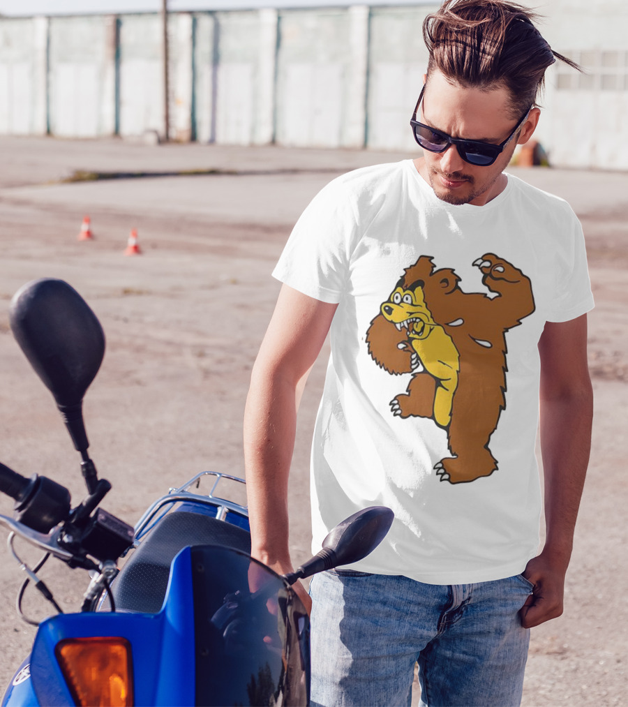 Montana Grizzlies Retro Monety Mascot Bear T-Shirt