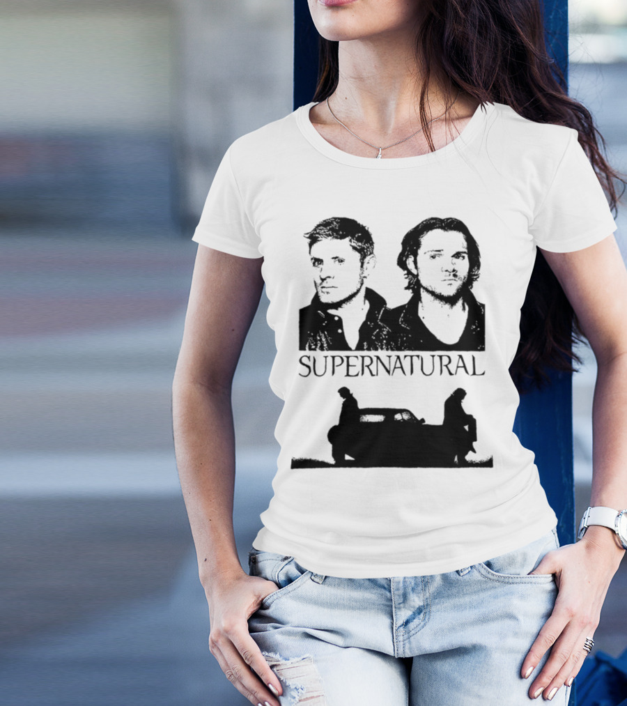 Sam And Dean Winchester Supernatural Impala Duo T-Shirt