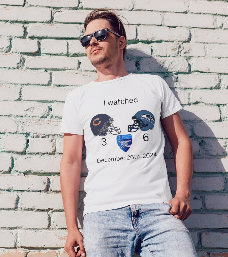 Prime Video Thursday Night Football December 26th 2024 Bears Vs Seahawks T-Shirt