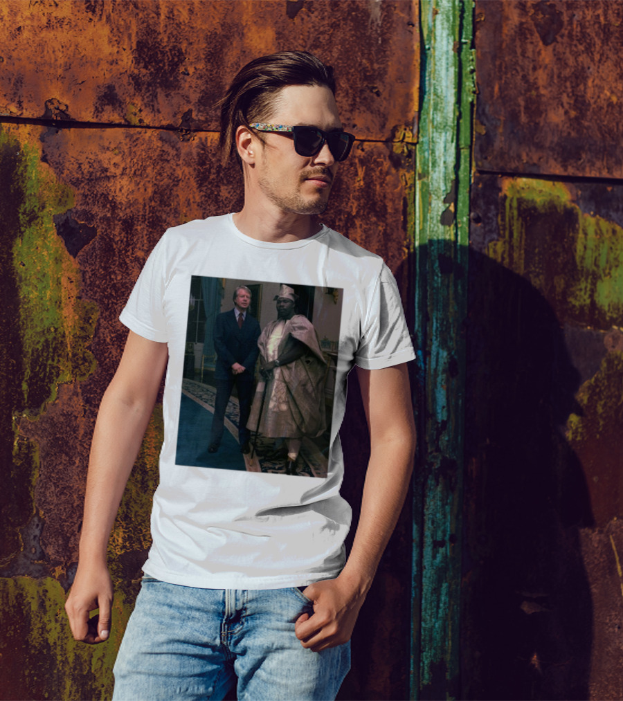 Jimmy Carter Meeting Nigerian President Traditional Attire T-Shirt