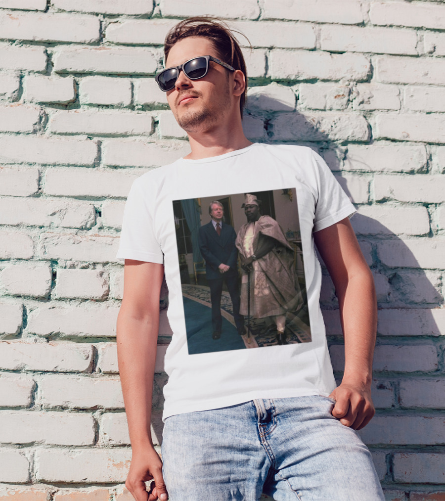 Jimmy Carter Meeting Nigerian President Traditional Attire T-Shirt