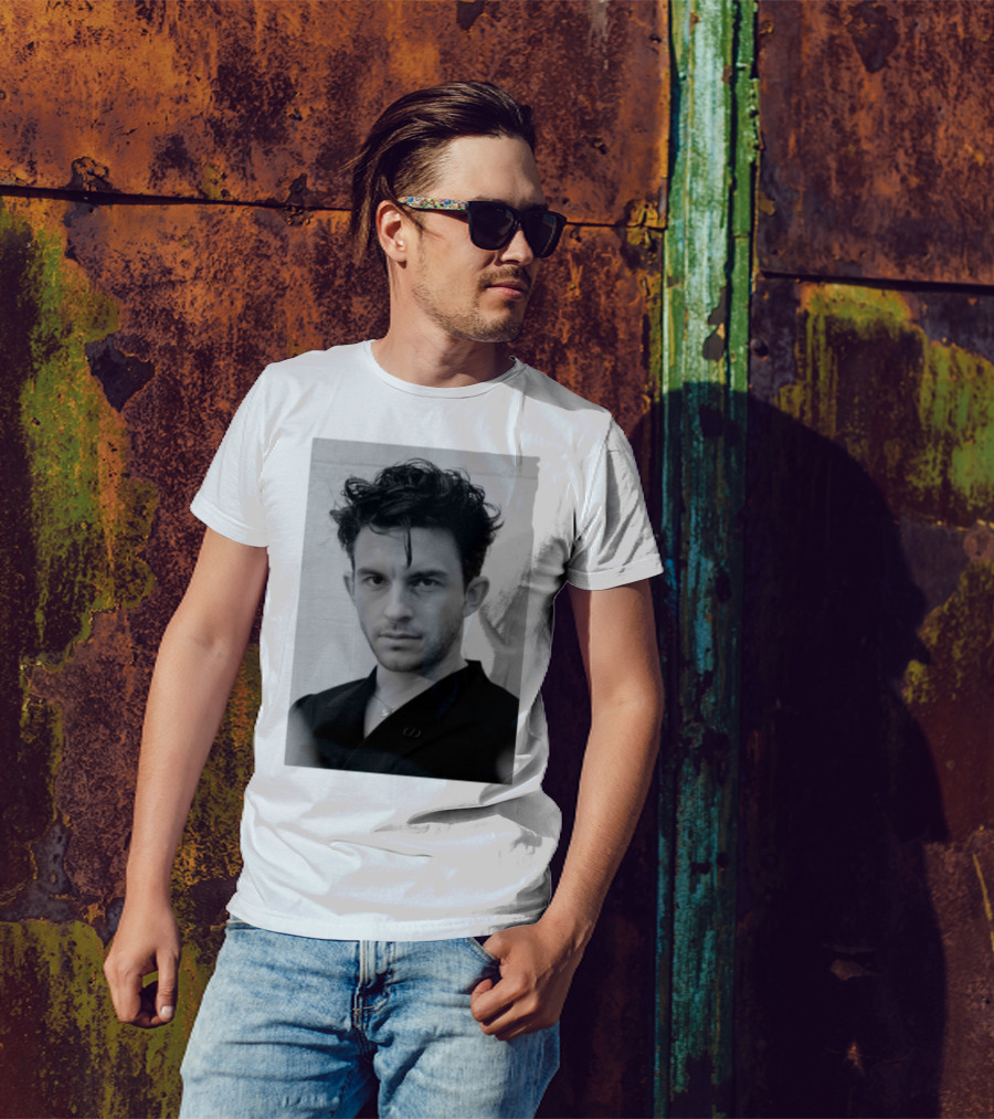 Jonathan Bailey Black And White Photography Portrait T-Shirt