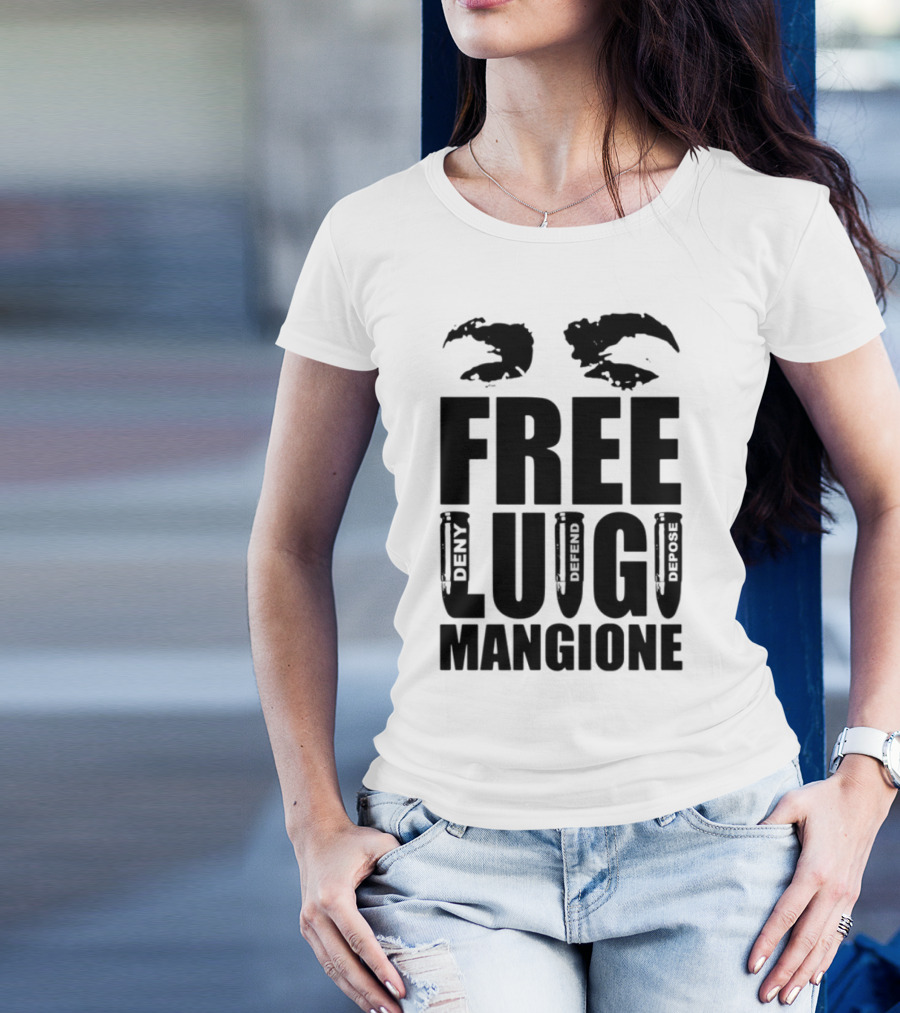 Free Luigi Mangione Crab Claws Deny Defend Depose T-Shirt