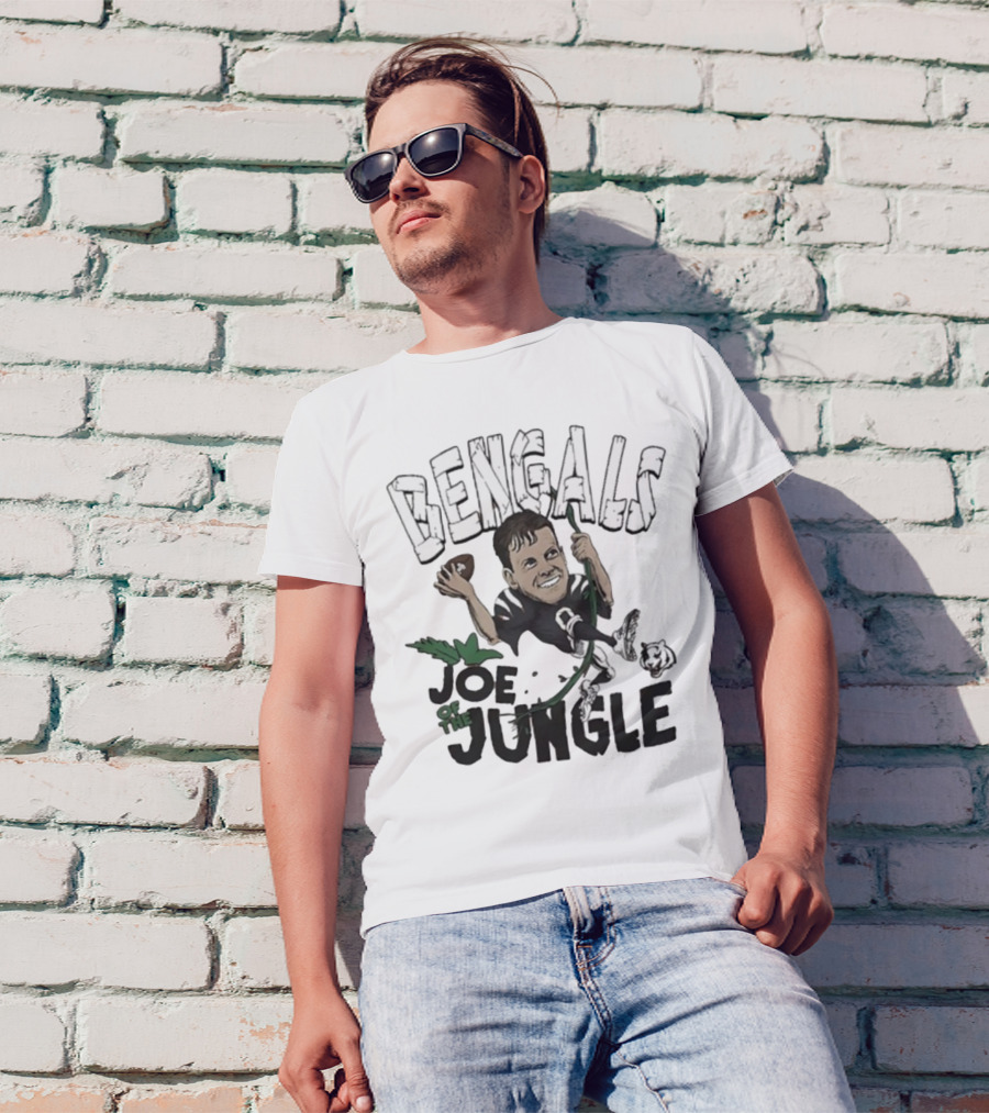 Bengals Joe Of The Jungle Caricature Football Player Artwork T-Shirt
