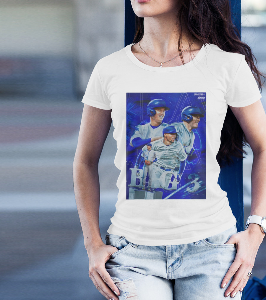 LA Big 3 IPlayers Jomboy Baseball Theme T-Shirt