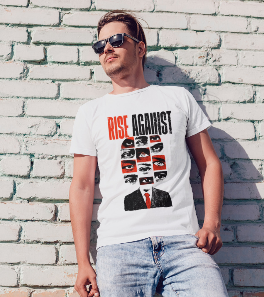 Rise Against Big Brother Surveillance Eyes Suit T-Shirt