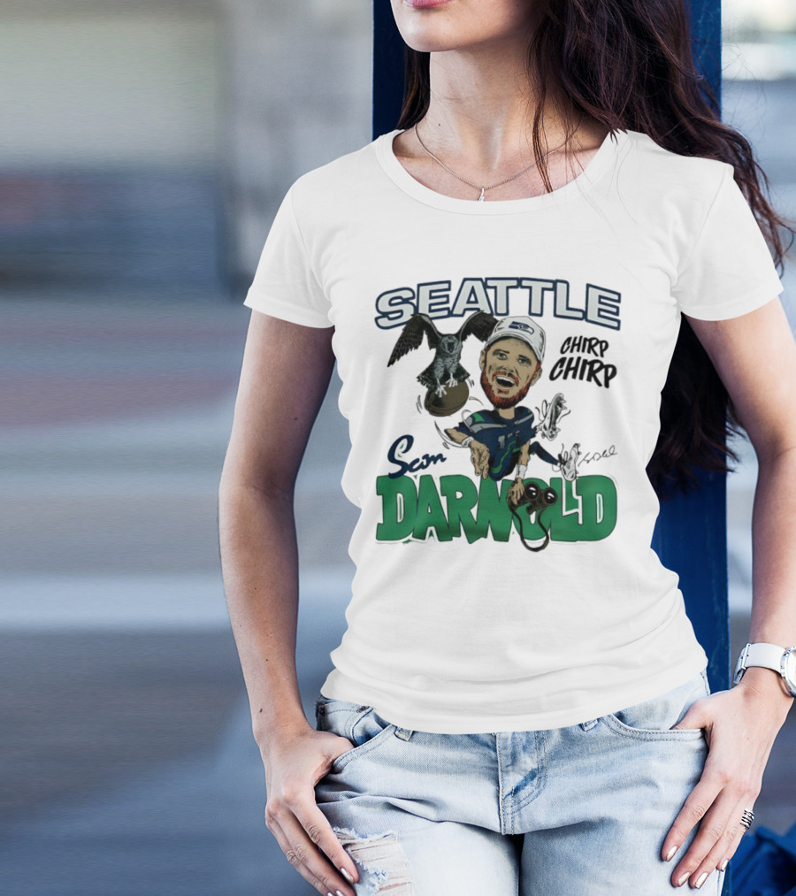 Seattle Seahawks Sam Darnold Chirp Chirp Signature T-Shirt