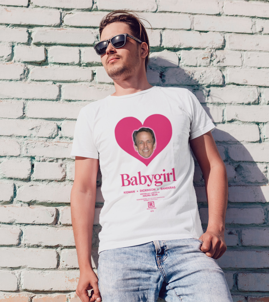 Seth Meyers Babygirl Heart Design T-Shirt