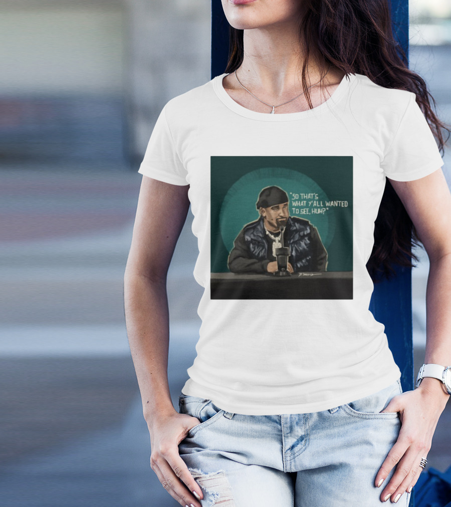 "So That's What Y'all Wanted To See Huh Microphone Interview Moment" T-Shirt