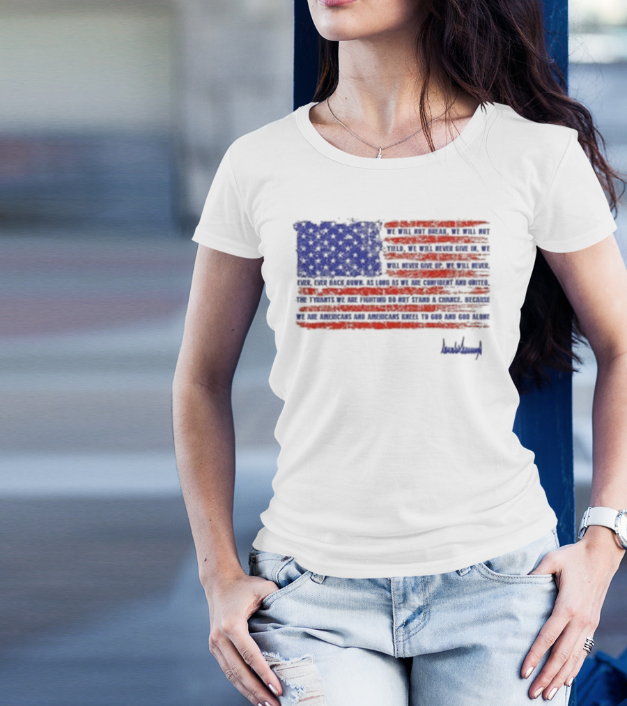 American Flag Trump Nation Proclamation Signed By Donald Trump T-Shirt