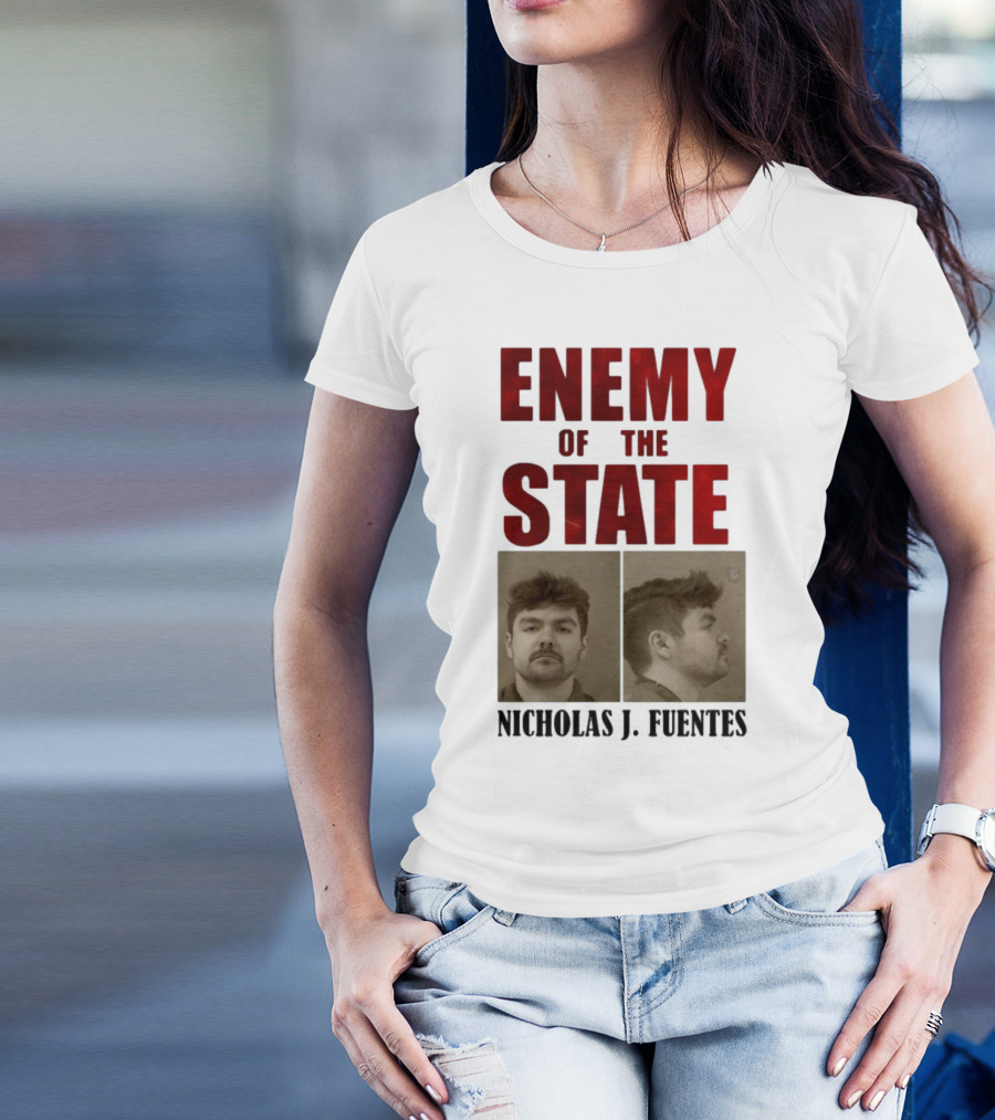 Enemy Of The State Nicholas J Fuentes Shot Image T-Shirt