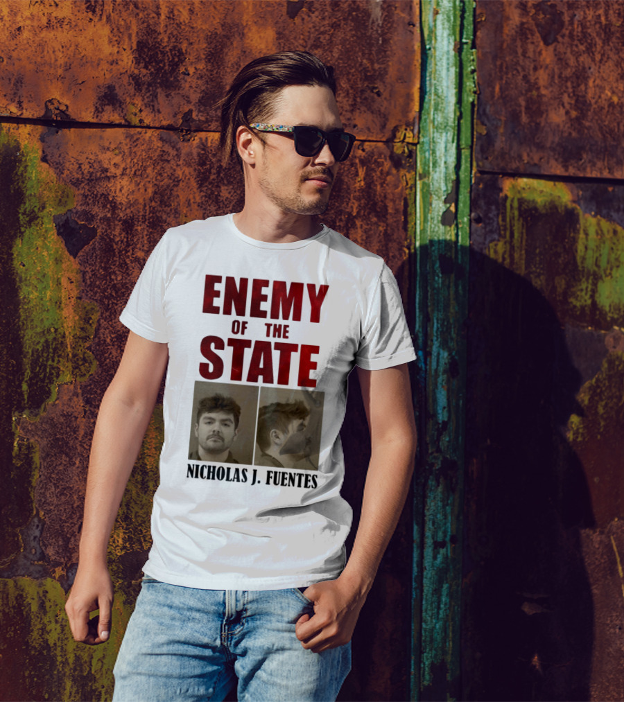 Enemy Of The State Nicholas J Fuentes Shot Image T-Shirt