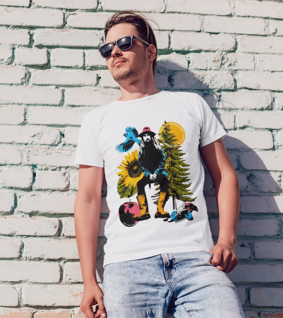 All Things Must Pass George Harrison Sunflower Tree Bird Apple T-Shirt