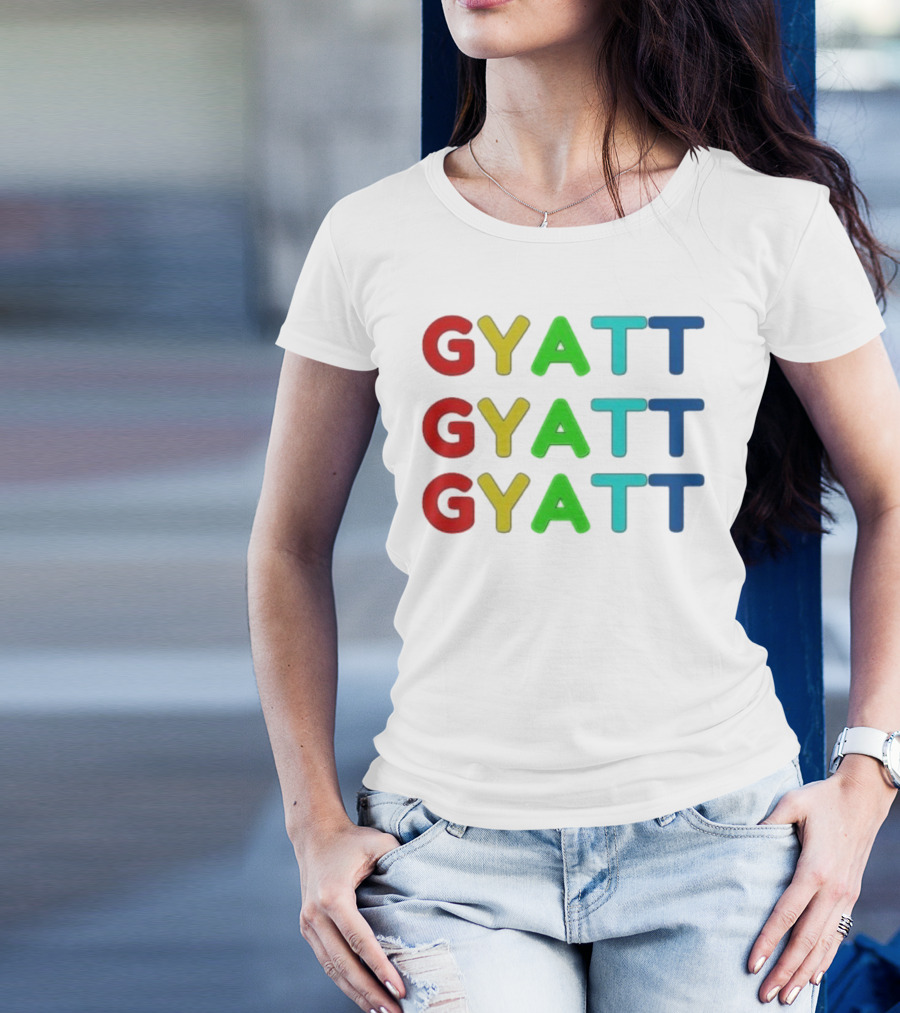 Benjixscarlett Gyatt Multicolor T-Shirt