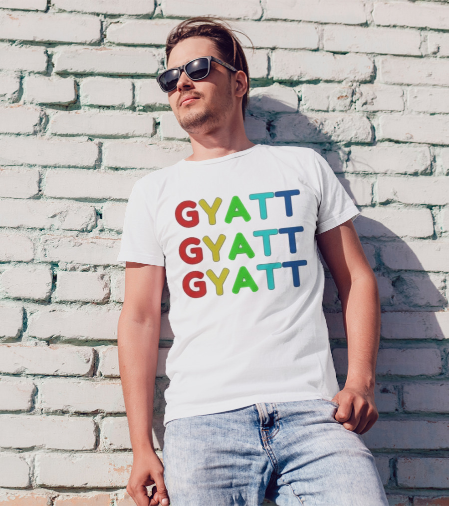 Benjixscarlett Gyatt Multicolor T-Shirt