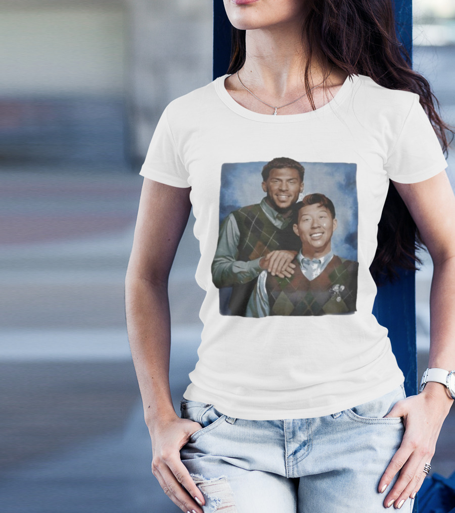 Denis Bouanga And Son Heung Min Los Angeles FC Step Brothers Vintage Style Comedy Parody Design T-Shirt