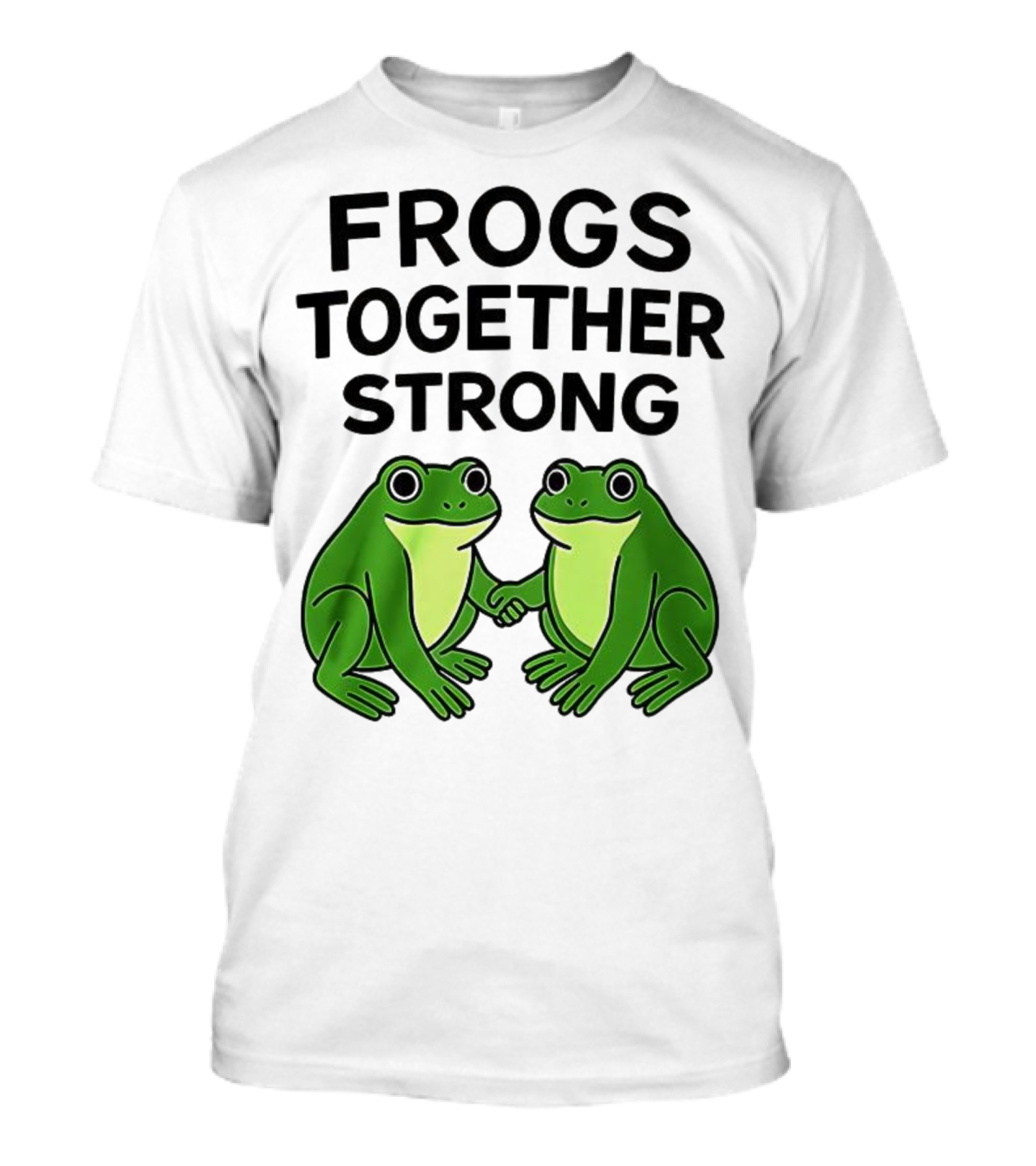 Frogs Together Strong Funny Holding Hands Unity T-Shirt