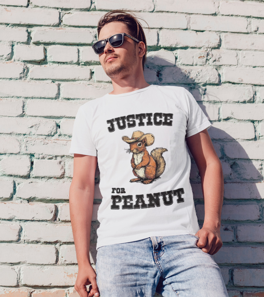 Justice For Peanut Cowboy Squirrel Limited Edition Alex Jones T-Shirt
