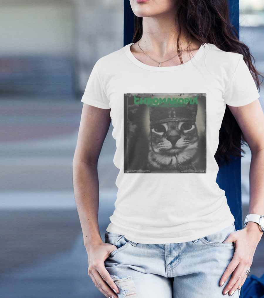 Chromakopia Cat In Military Cap Monochrome Limited Edition T-Shirt