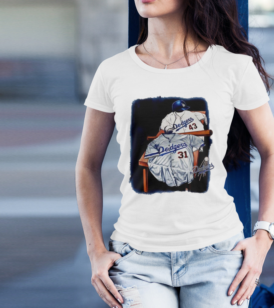 Los Angeles Dodgers 31 And 43 Baseball Jersey Vintage Collection T-Shirt