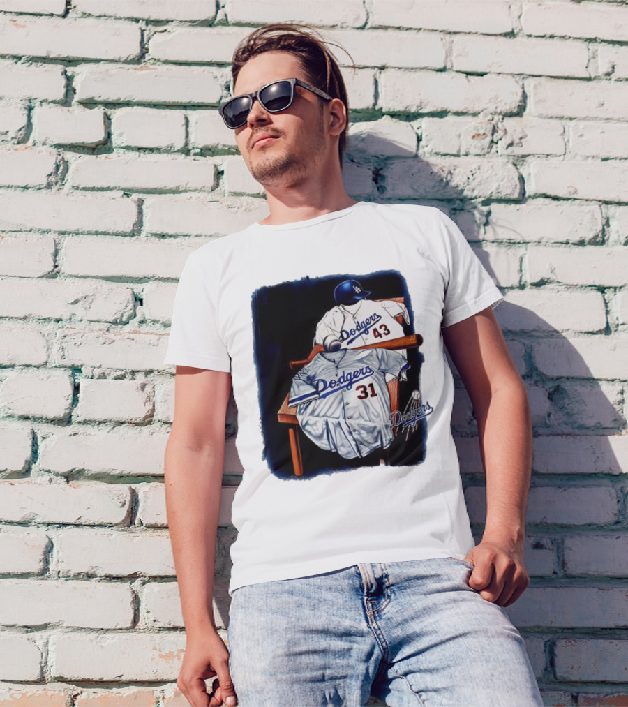 Los Angeles Dodgers 31 And 43 Baseball Jersey Vintage Collection T-Shirt