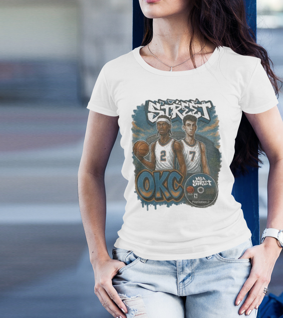 NBA Street OKC PlayStation 2 Basketball Street Art T-Shirt