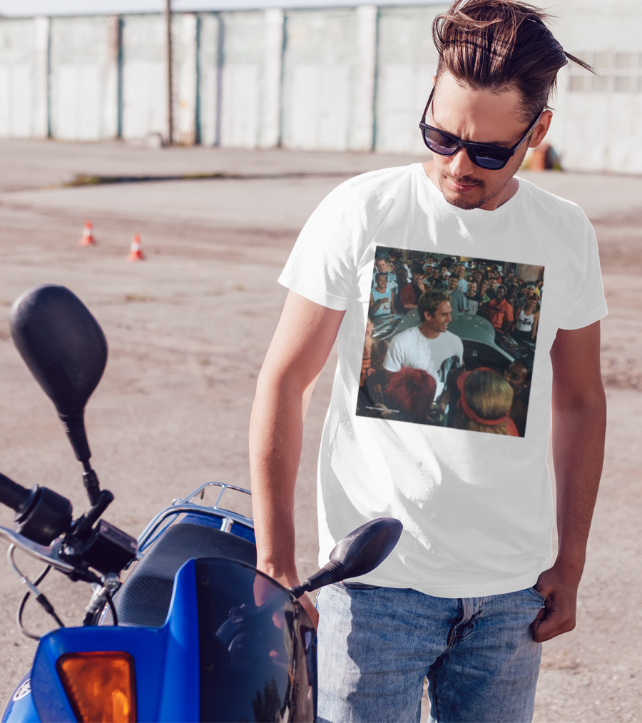 Paul Walker 51st Birthday Celebration Fast And Furious Scene T-Shirt