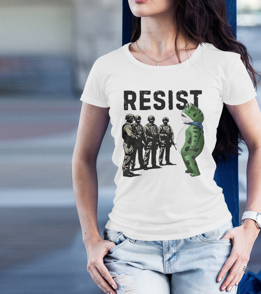Portland Frog Resist Anti Fascism Anti Trump Protest Graphic T-Shirt