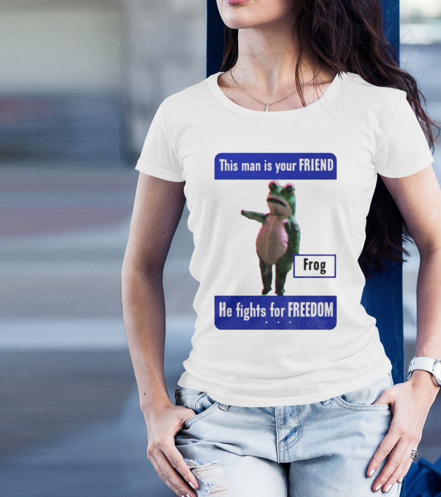 Portland Frog This Man Is Your Friend He Fights For Freedom Anti-ICE T-Shirt