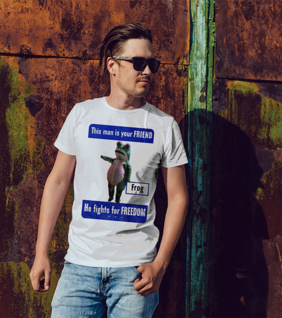 Portland Frog This Man Is Your Friend He Fights For Freedom Anti-ICE T-Shirt