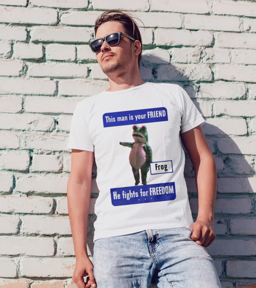 Portland Frog This Man Is Your Friend He Fights For Freedom Anti-ICE T-Shirt