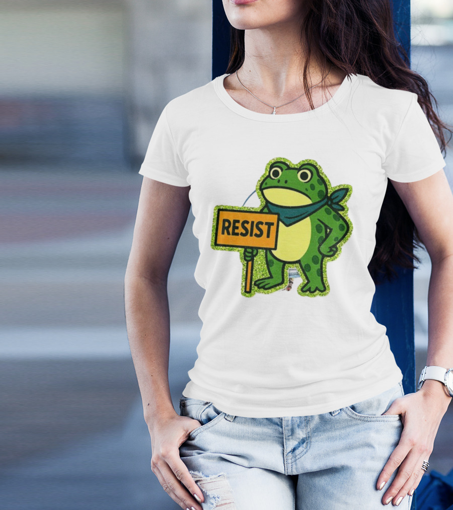 Portland Protest Frog Resist Freedom Anti-ICE T-Shirt