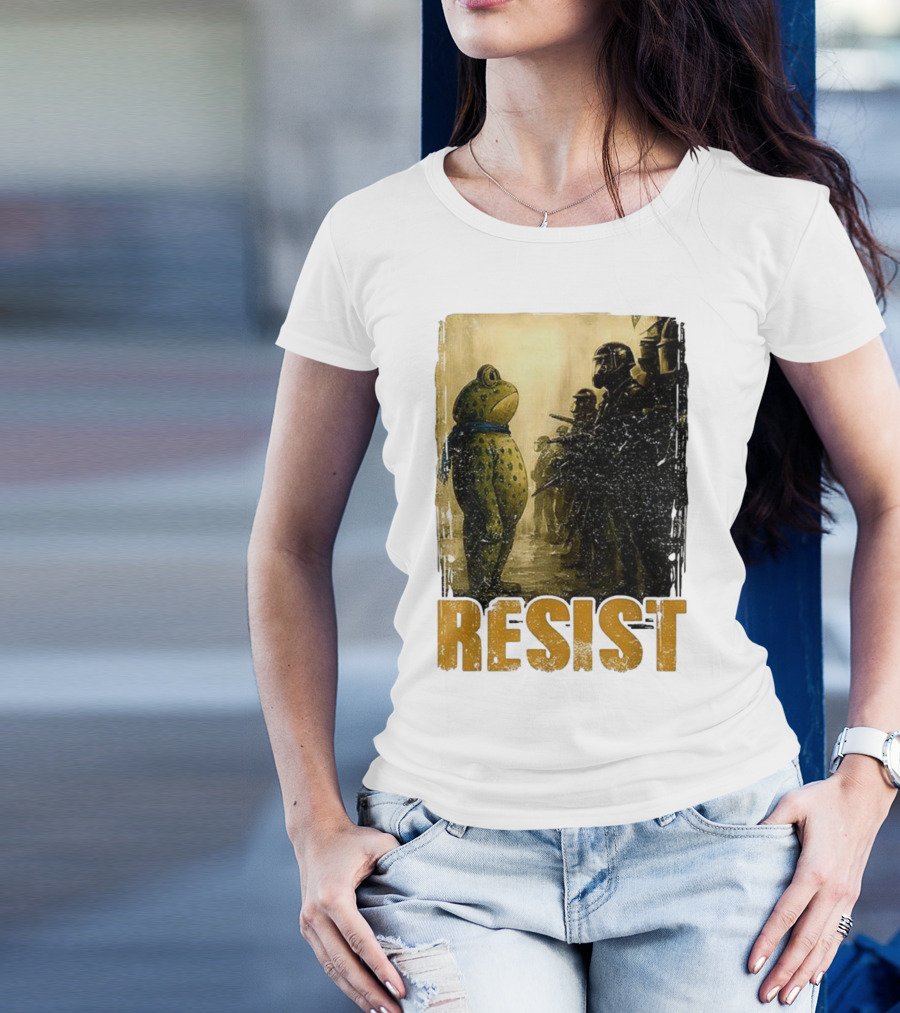 Resist Portland Protest Frog Standoff With Riot Police T-Shirt