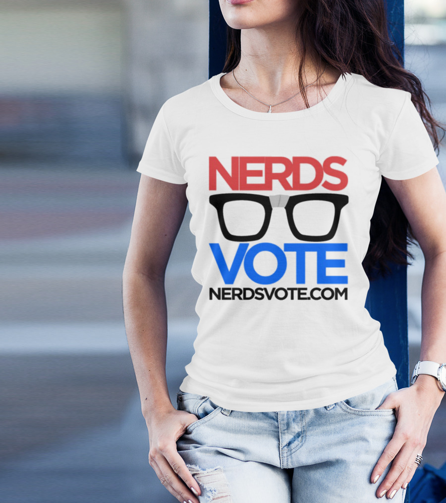 NERDSVOTE Steve Blum Collaboration Nerds Vote Initiative T-Shirt