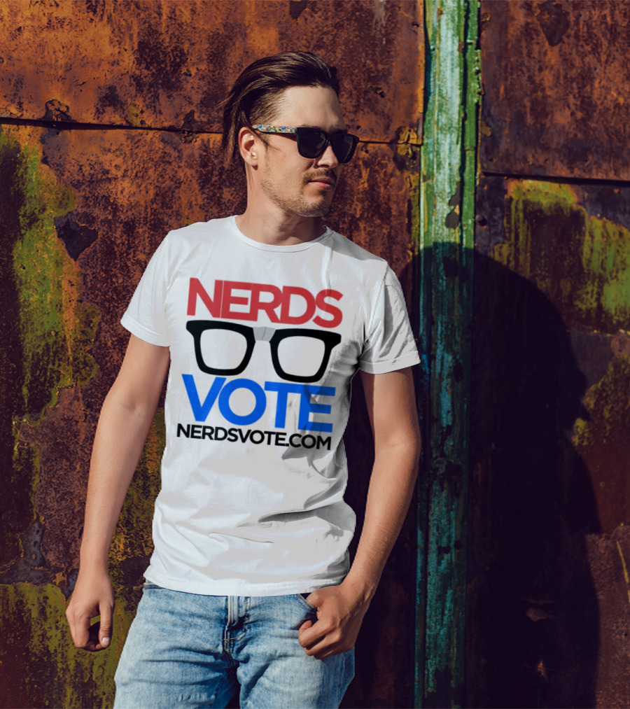 NERDSVOTE Steve Blum Collaboration Nerds Vote Initiative T-Shirt