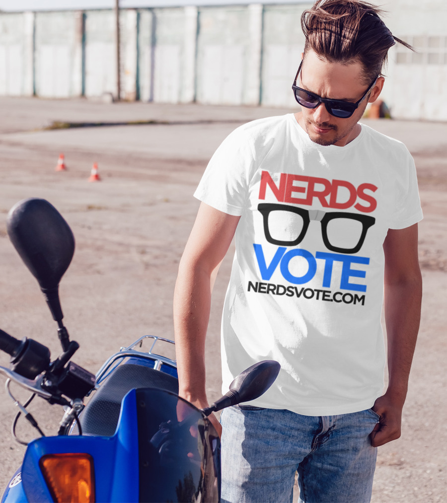NERDSVOTE Steve Blum Collaboration Nerds Vote Initiative T-Shirt