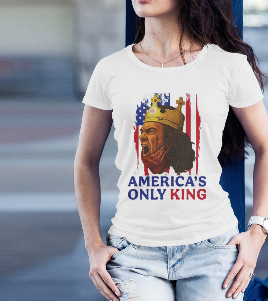 America's Only King Burger King Crown USA Theme T-Shirt