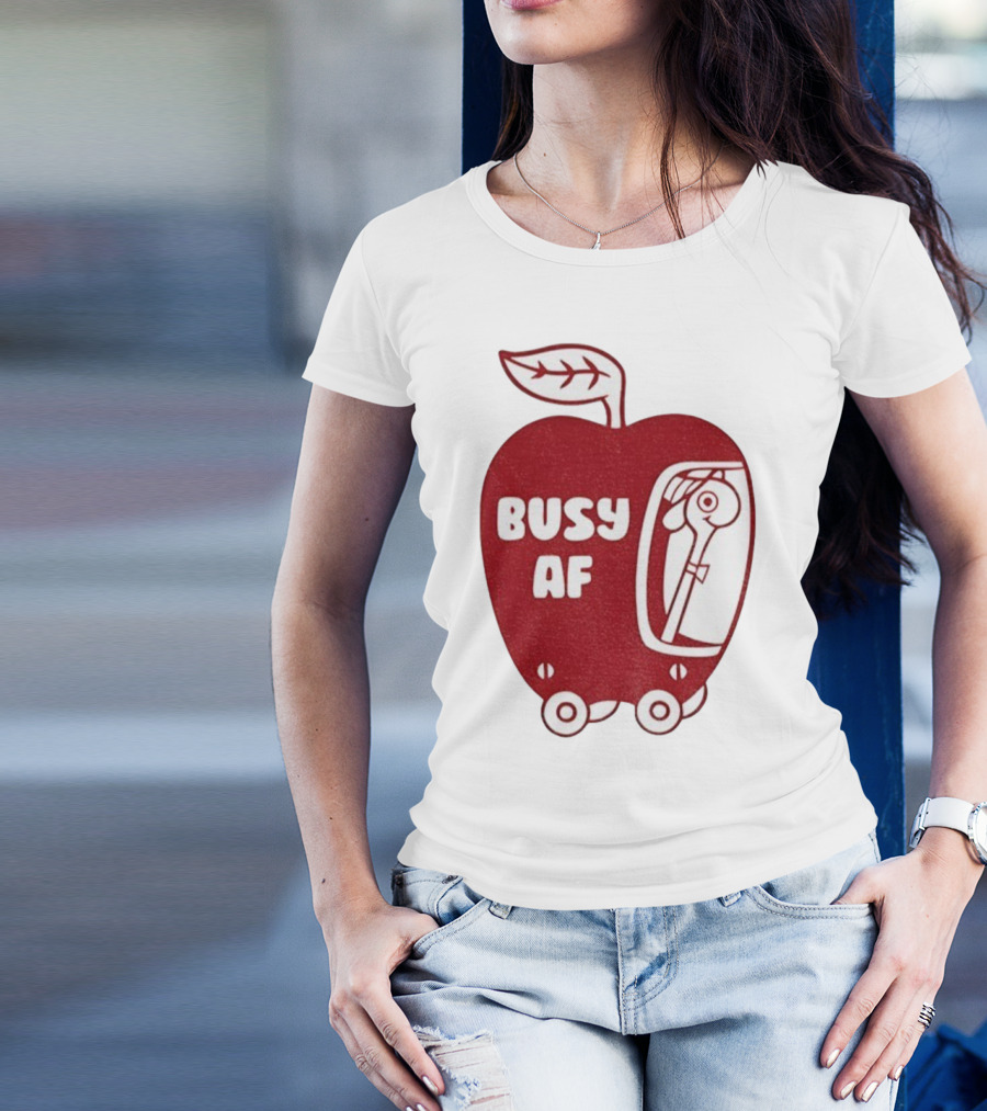 Busy AF Apple Scooter T-Shirt