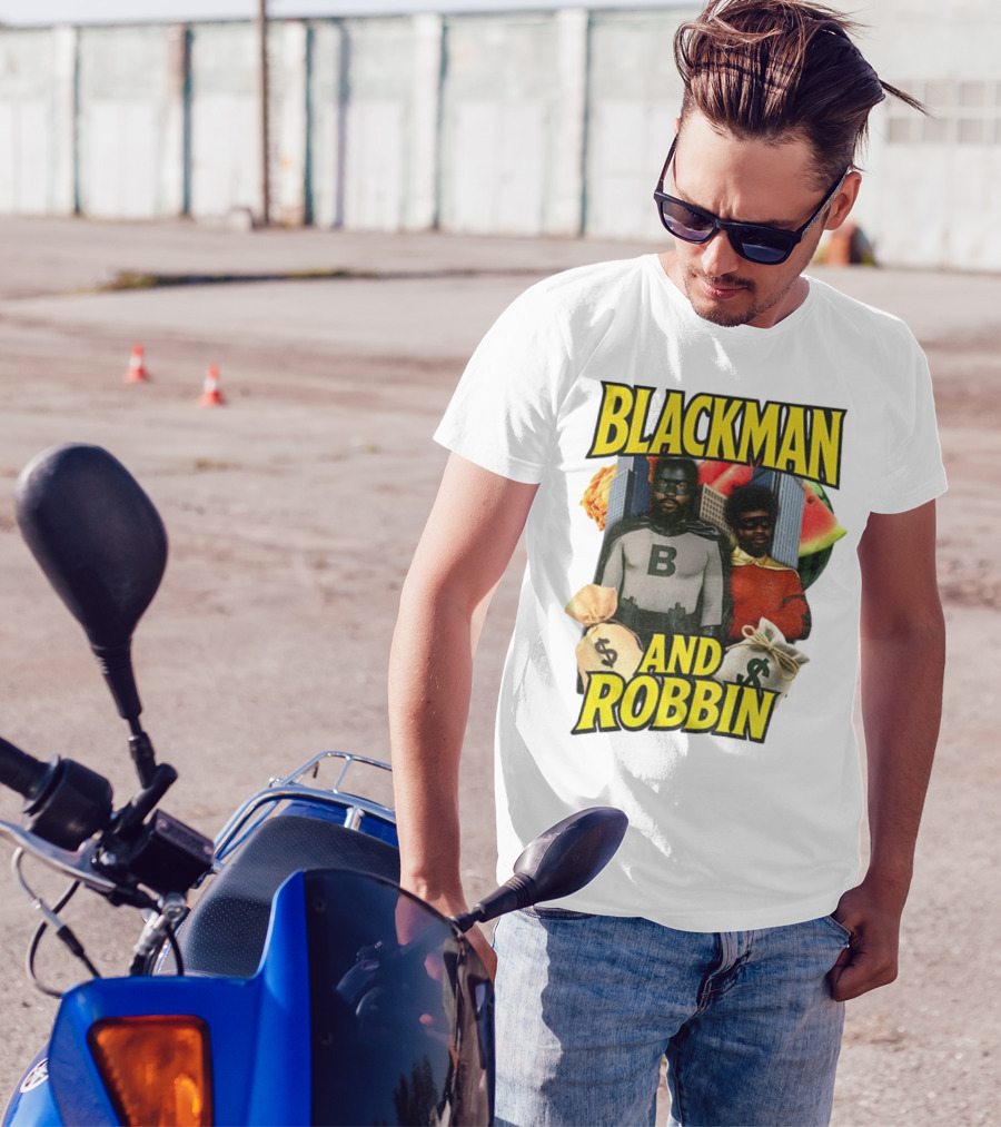 Blackman And Robbin Urban Twist Iconic Duo Bold Parody T-Shirt