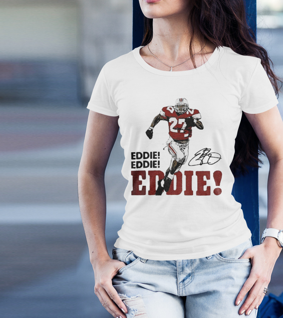 Eddie George 27 Ohio State Buckeyes Football Signature EDDIE! EDDIE! T-Shirt