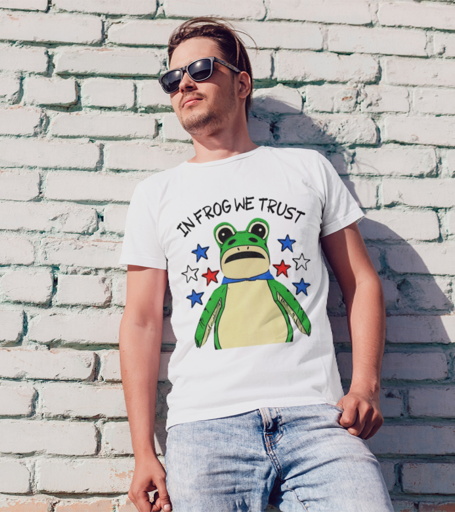In Frog We Trust Portland Protest Frog Stars T-Shirt