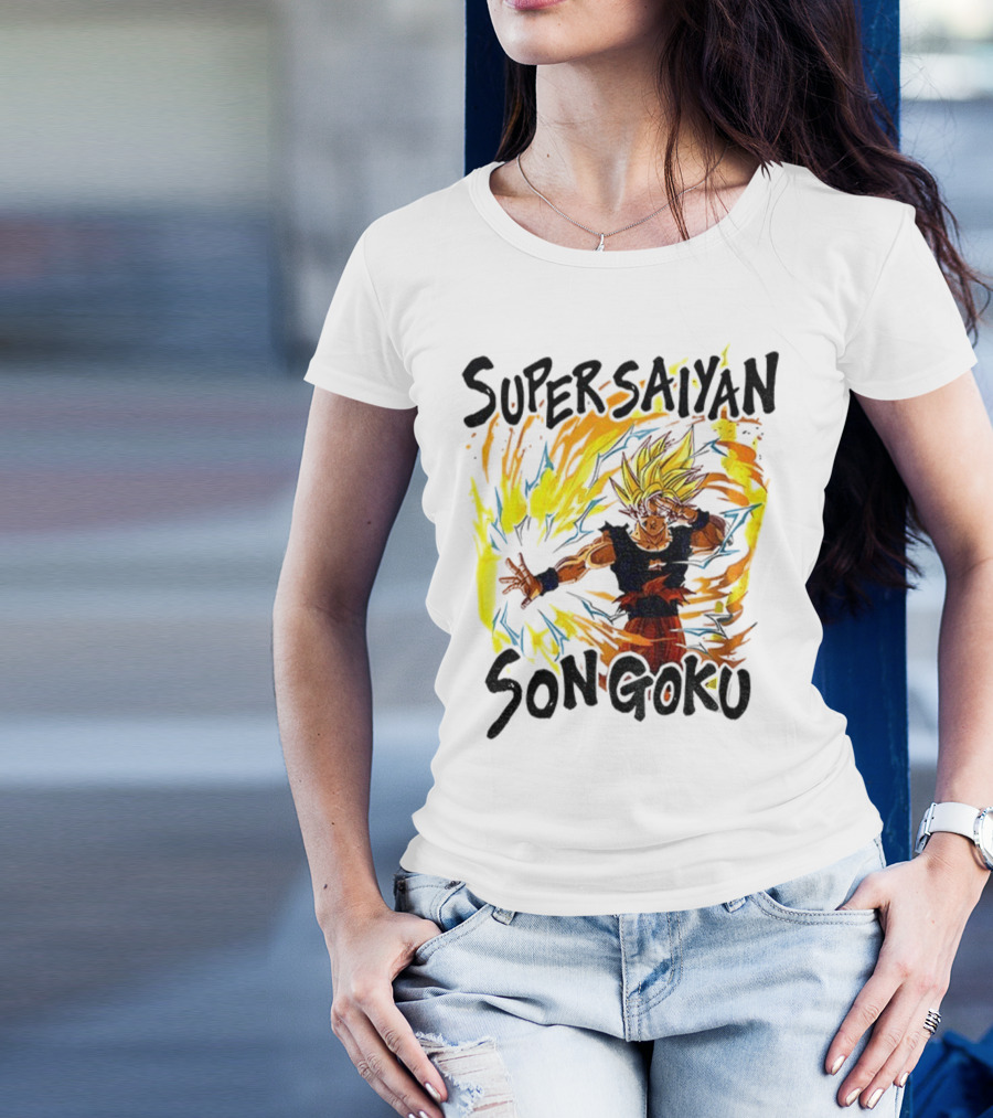 Super Saiyan Son Goku Dragon Ball Flame Aura T-Shirt