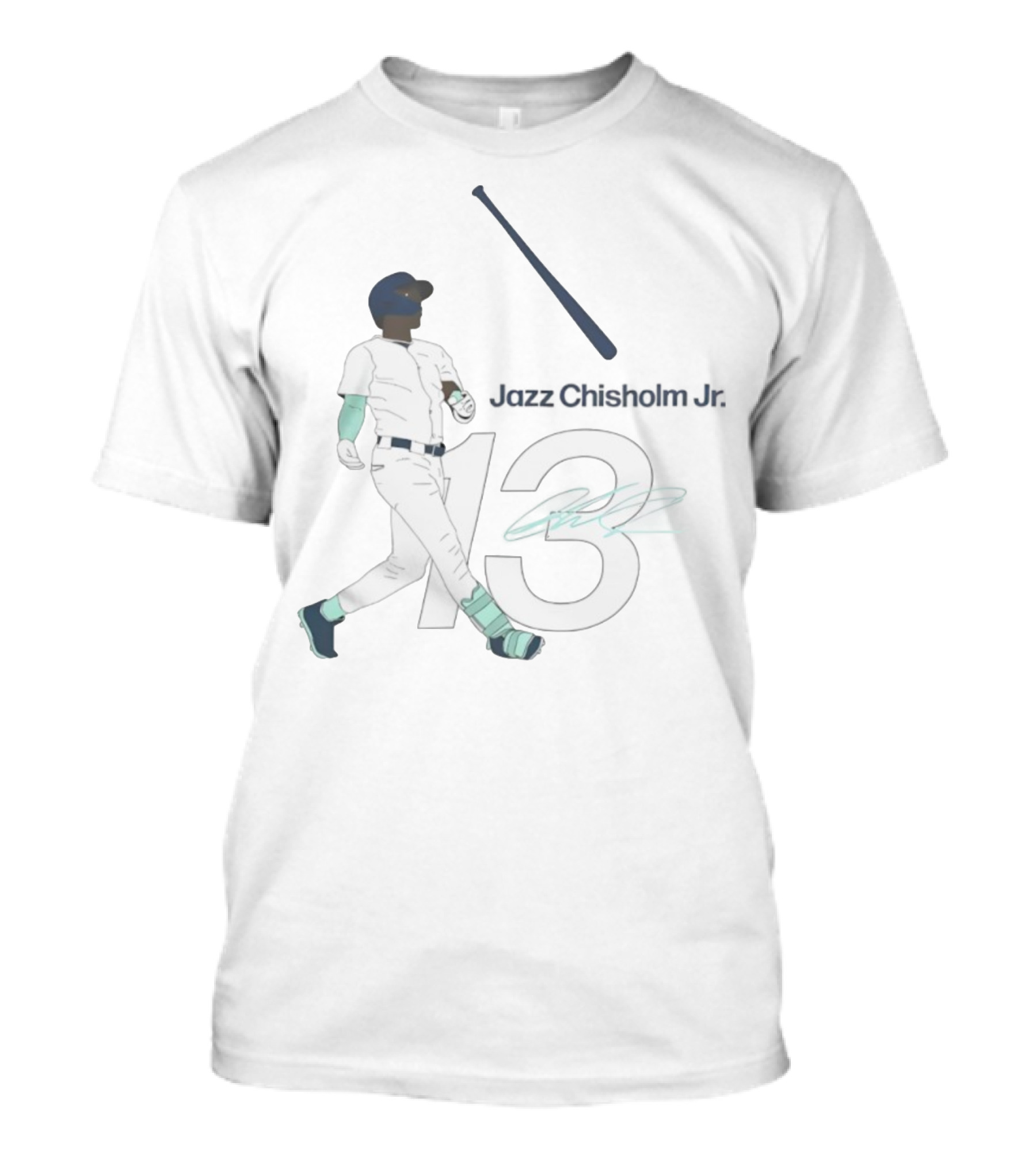 Jazz Chisholm Jr Bat Flip Number 13 Baseball Imagery T-Shirt