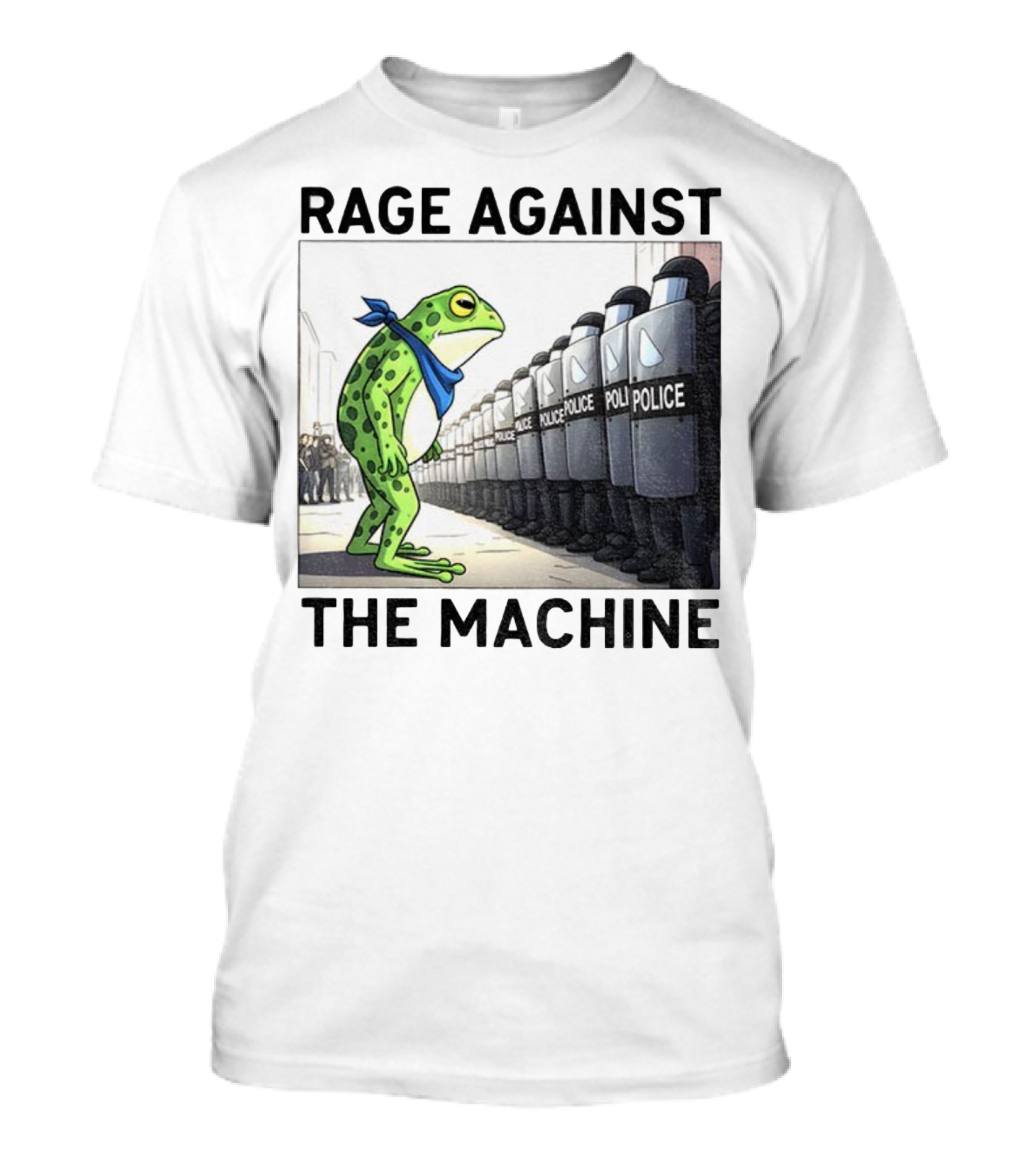 Rage Against The Machine Portland Frog Police Anti-Fascism Vintage T-Shirt