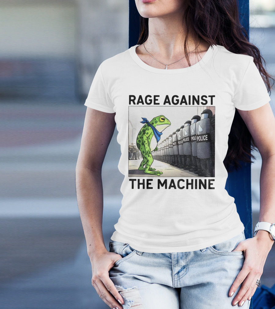 Rage Against The Machine Portland Frog Police Anti-Fascism Vintage T-Shirt