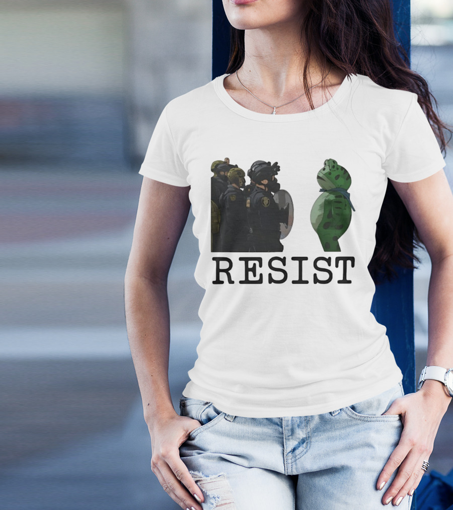 Portland Protest Resist Frog Anti ICE Anti Fascism T-Shirt