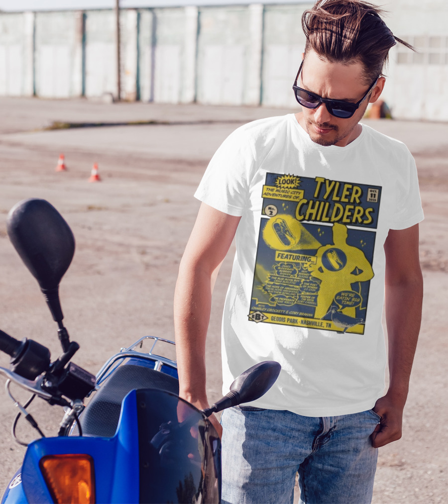 Tyler Childers The Music City Adventures Featuring Charley Crockett Cory Branan GEODIS Park Nashville TN Oct 11 2025 T-Shirt